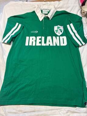 Lansdowne Ireland Rugby National Team Green Short Sleeve Jersey Shirt Size XL